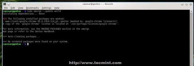 Actualizar Gentoo Linux