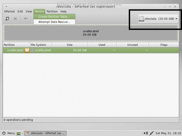 Create Partition Table