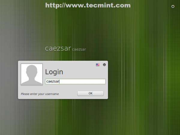 Linux Mint 17 Login Screen