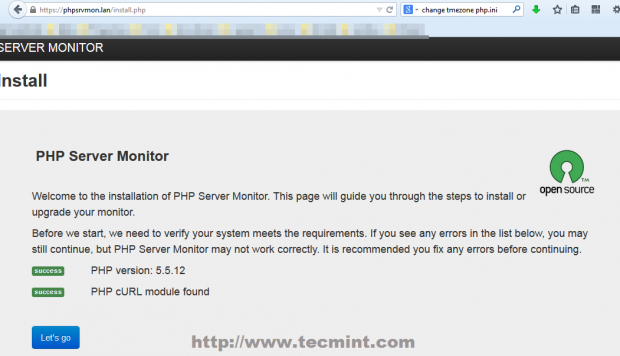 PHP Server Monitor Installation