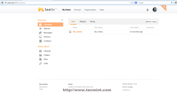 Seafile Dashboard