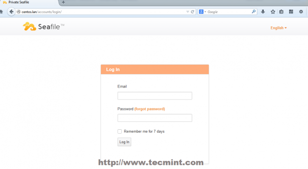 Seafile Login Panel