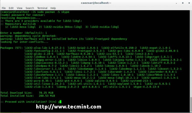 Install Old Skype in Arch