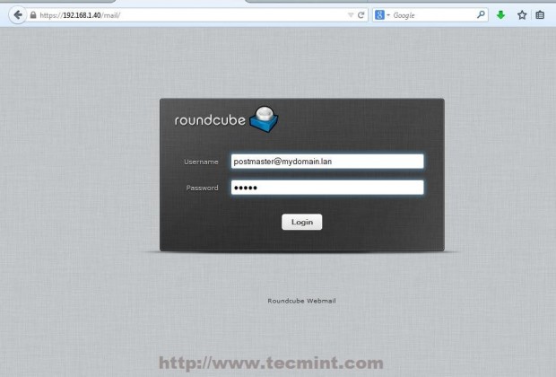 Login to Roundcube Webmail