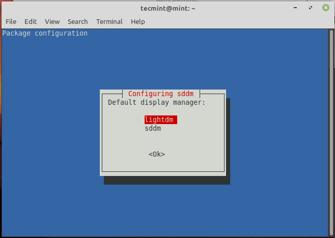 Set Linux Mint Display Manager