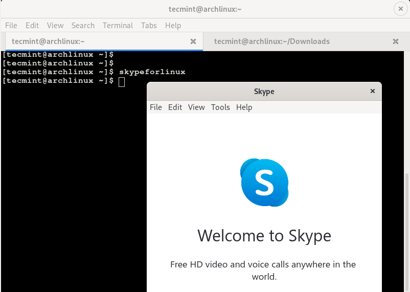 Start Skype in Arch Linux