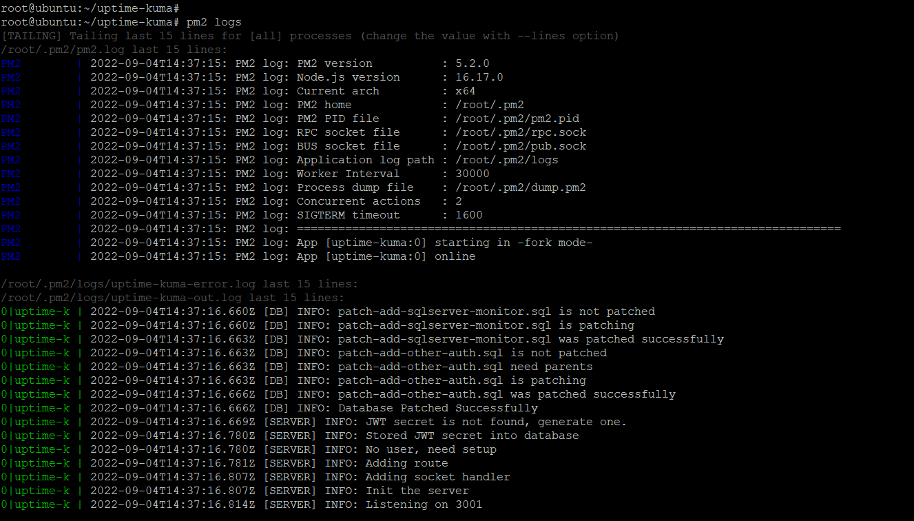 View PM2 Logs in Linux