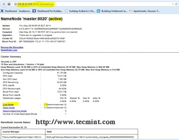 Hadoop NameNode Interface