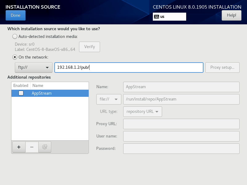 CentOS FTP Network Installation Sources