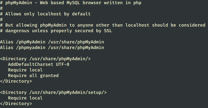 Allow Remote PhpMyAdmin Access