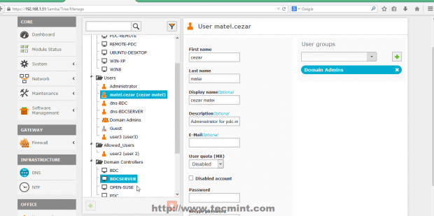 Users and Computers Database