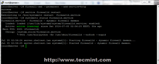 Enable Firewall in CentOS 7