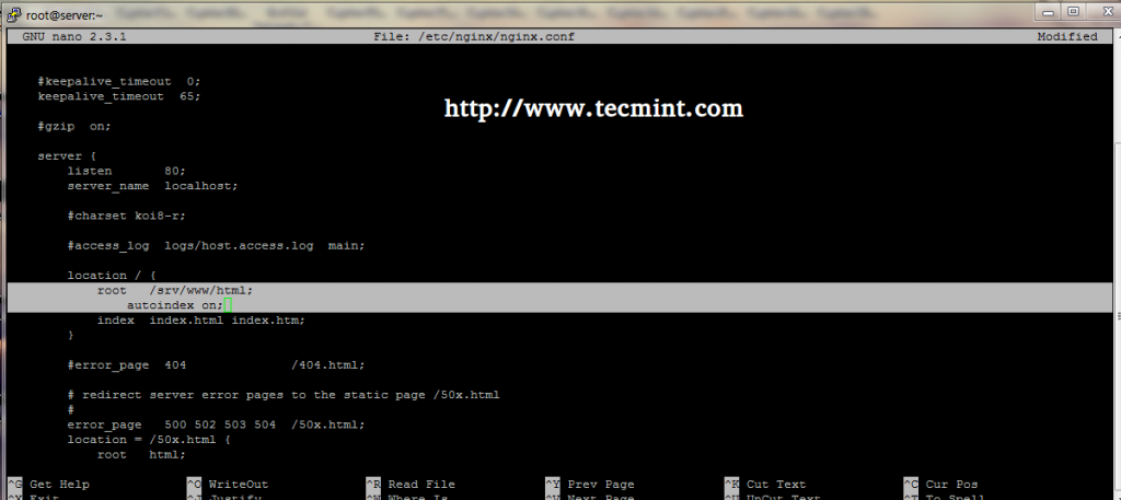 Documentroot Enable Nginx DocumentRoot | Tecmint: Linux Howtos, Tutorials & Guides
