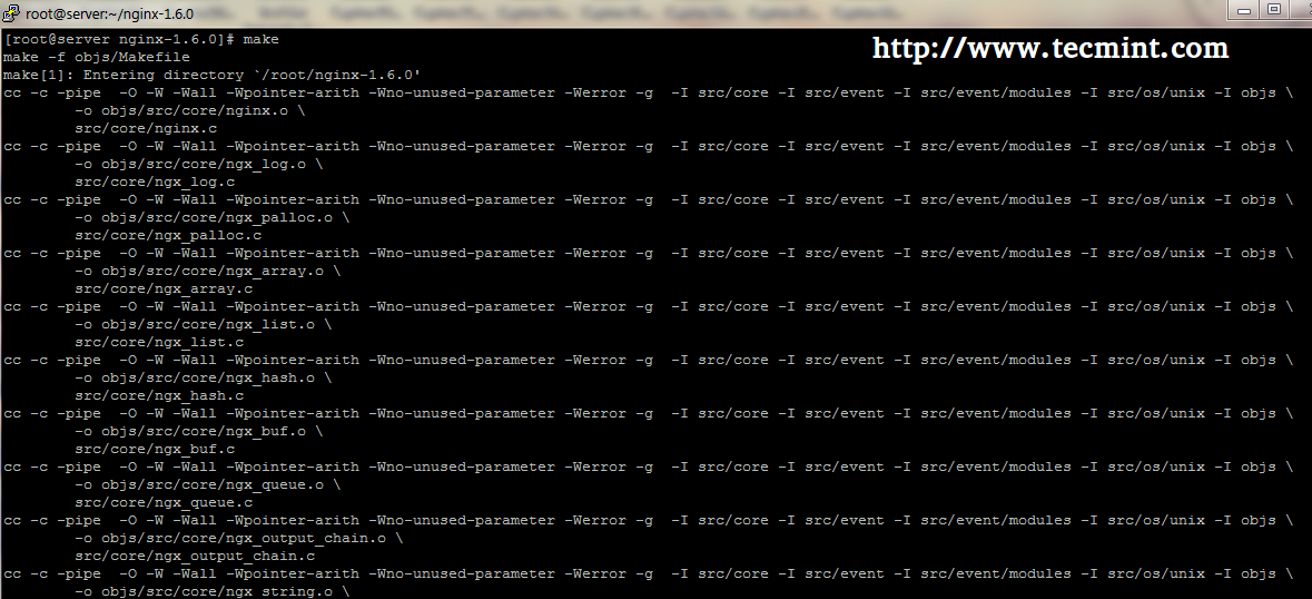 Compile Nginx Source | Tecmint: Linux Howtos, Tutorials & Guides