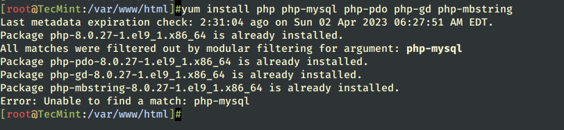 Install PHP Modules