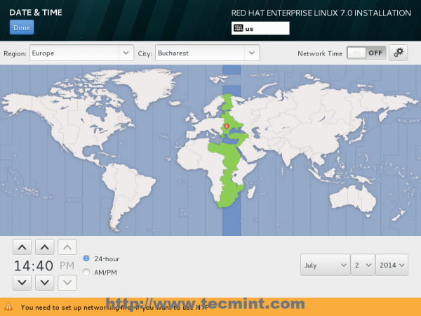 Select Date, Time and Location