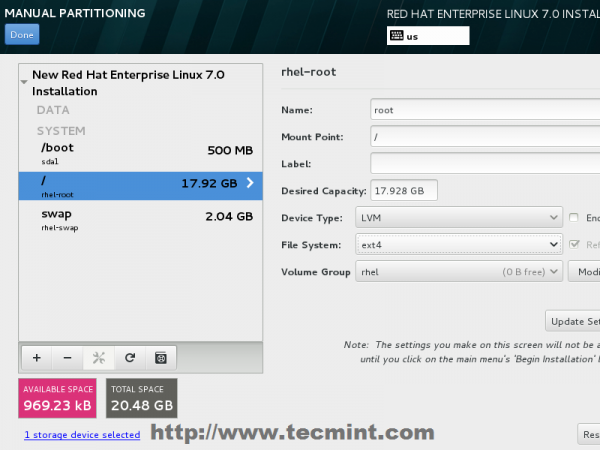 Create /root Partition