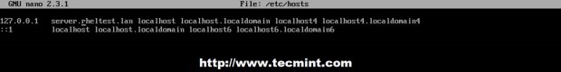 Establecer nombre de host en CentOS 7