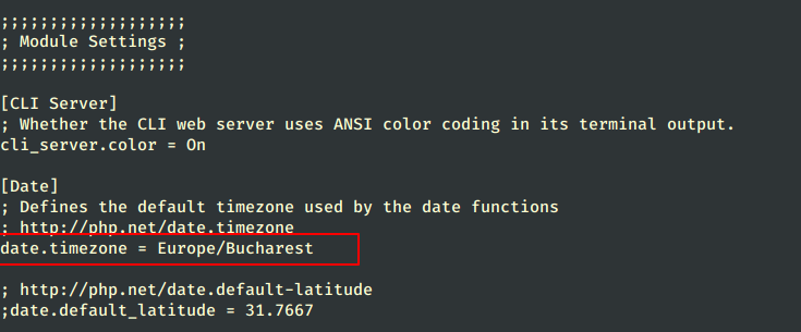 Set PHP Timezone