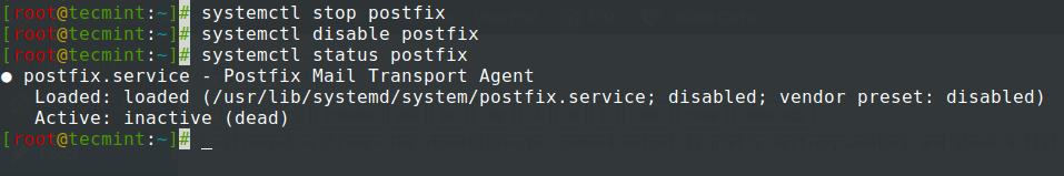  Arrêter le Service Postfix 