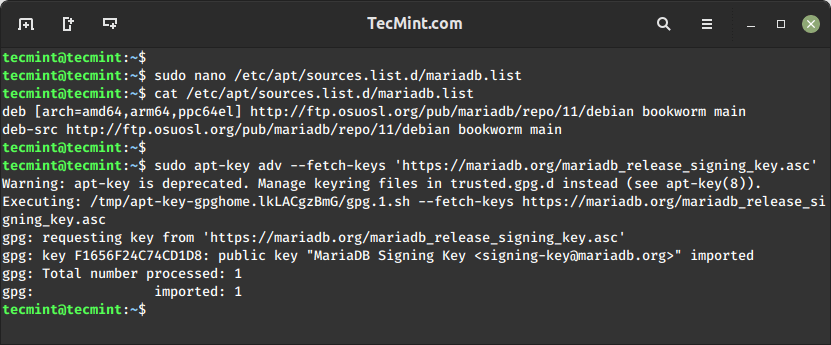 Add MariaDB Repository