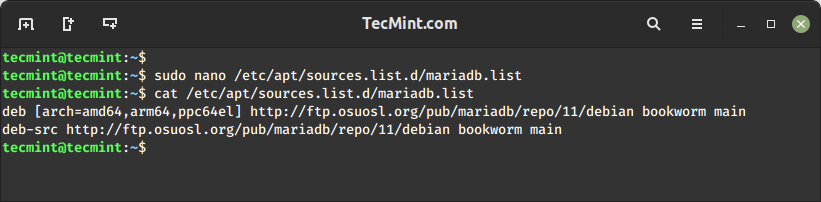 Add MariaDB Repository