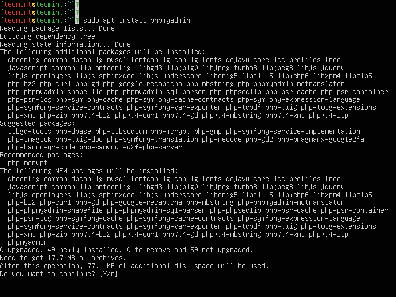  Instalar PhpMyAdmin en Ubuntu 