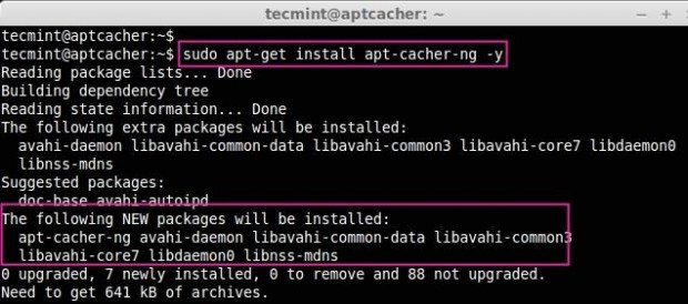 Install apt-cacher-ng in Ubuntu