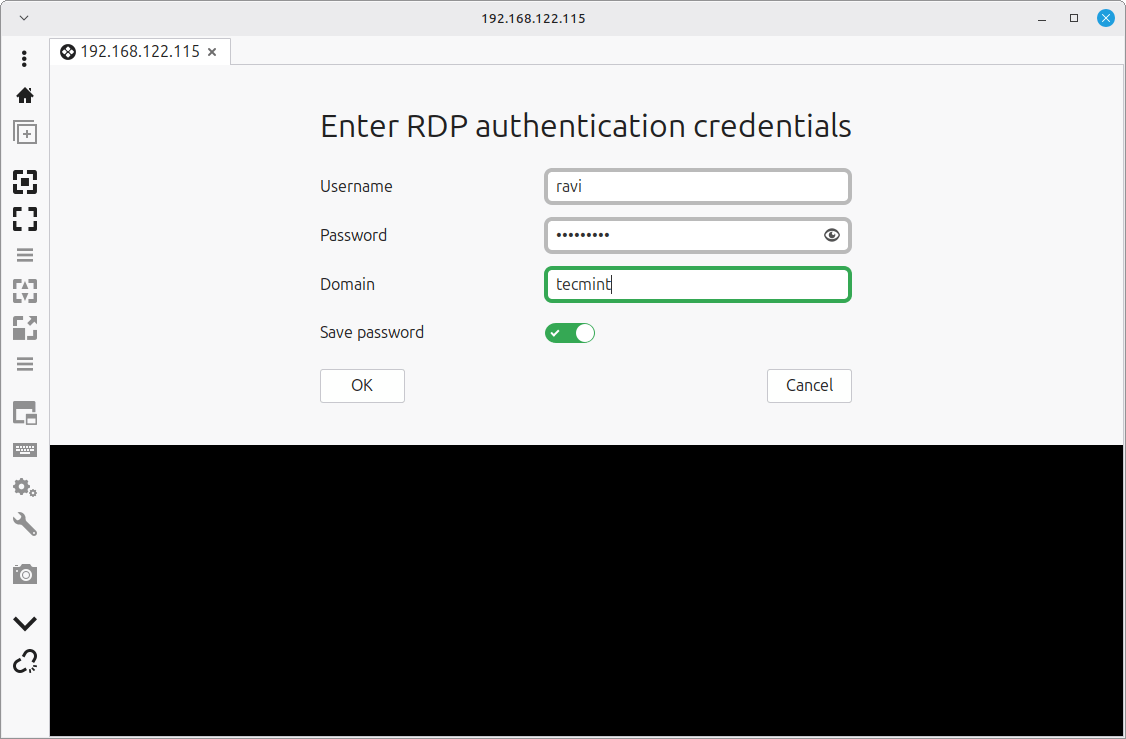 Connect to the Remote Installer Using RDP