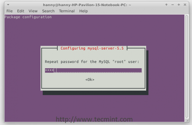 Repeat MySQL Password