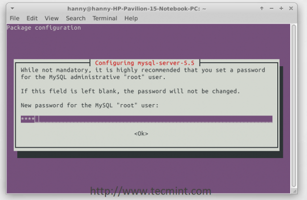 Set MySQL Password in Ubuntu