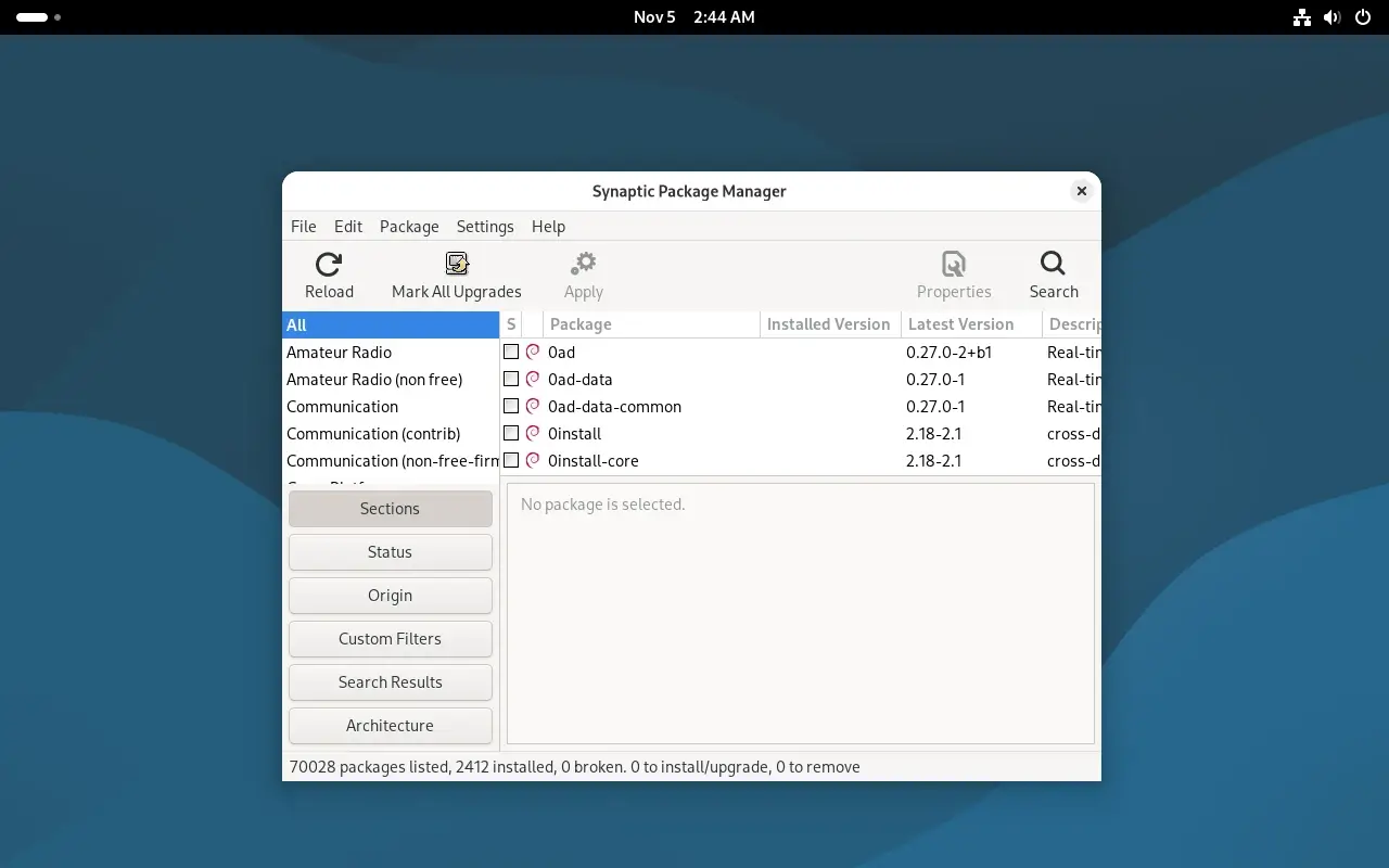 Synaptischer Paket-Manager