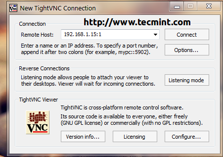 TightVNC Connection