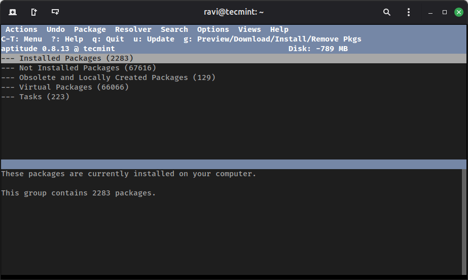 Wie man dpkg, apt, aptitude, synaptic und tasksel verwendet Wie man dpkg, apt, aptitude, synaptic und tasksel verwendet