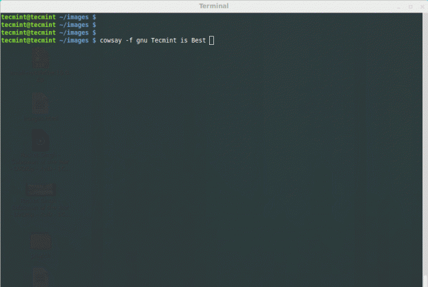 cowsay goat in action