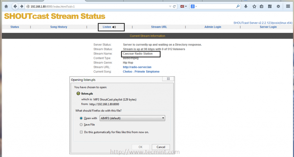 Online Music Streaming with Winamp Player and Mixxx DJ console using