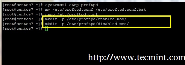 Create Proftpd Module Directories