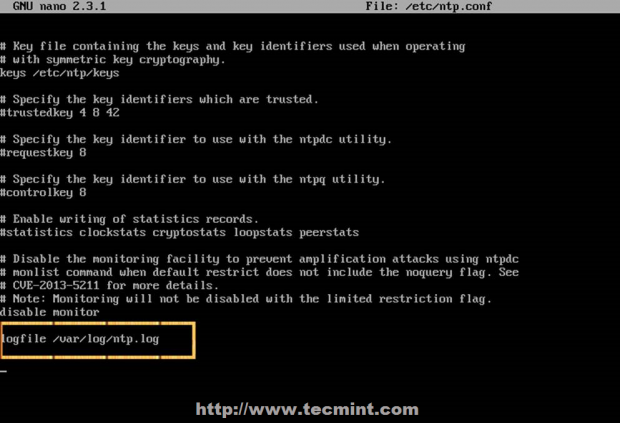 Enable NTP Logs in CentOS