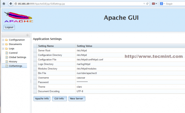 Apache Web Administration Tool