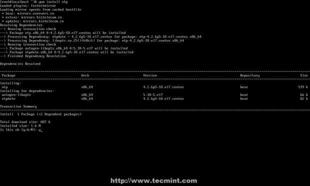 Install NTP in CentOS