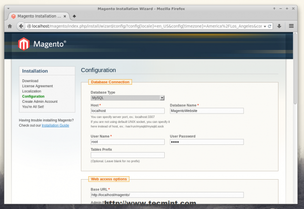 Magento Dabases Configuration