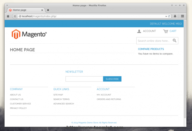 Magento Installation Completes