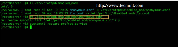 Remove Proftpd Anonymous Module