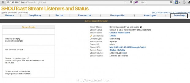 Shoutcast Stream Information