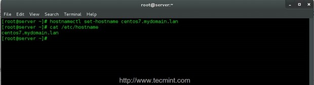 Add System Hostname in CentOS 7