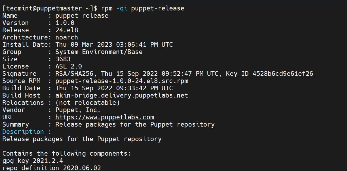Check Puppet Repository