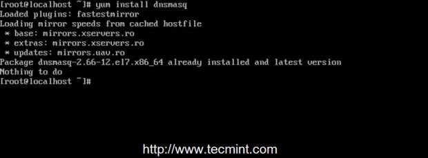 Install dnsmasq in CentOS