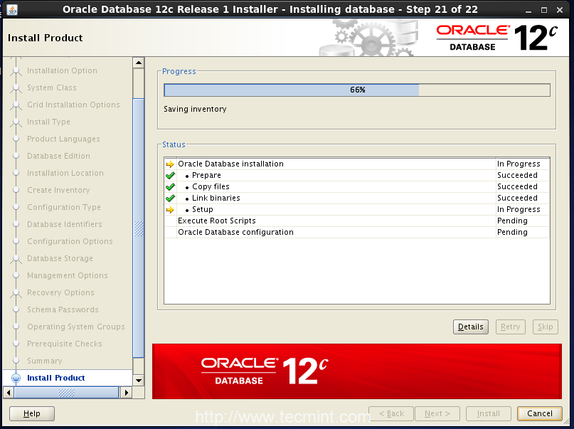 oracle 12c installation on redhat linux 6