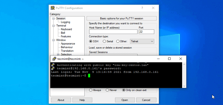 Putty SSH Passwordless Linux Login