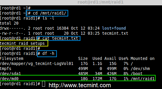 Verify RAID Data